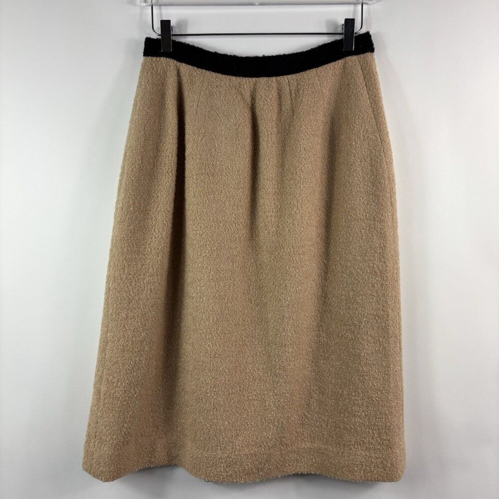 Vintage Isabel Gerhart Skirt 14 pink beige Boucle pin up 50s 60s neutral classic